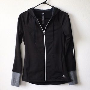 RBX Women’s Zippered Jacket Hooded Black Small